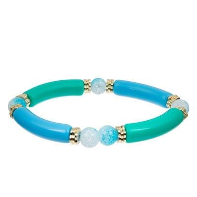 Het met de hand gemaakte Blok parelt Elastische van de de Lenteinzameling van de Armbandarmband de Kleurengift voor Meisje