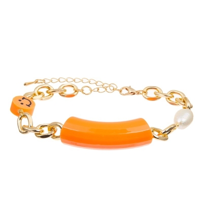 De bamboebar parelt Gouden Kettings Met de hand gemaakte Armband Kleurrijk voor Onafhankelijkheidsdag