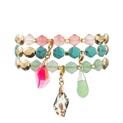 Halfedelstenen die Kostbare Unisex- van Crystal Stretch Beaded Bracelet Semi helen