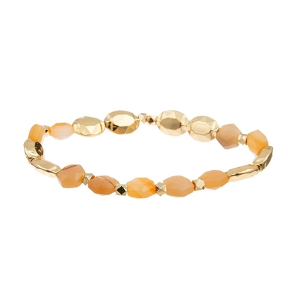 Opal Natural Beads Hexagon Stone-het Helen Machtsarmband Mala For Thanks Giving Gift