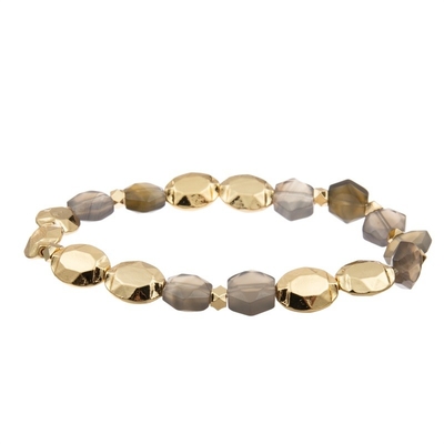 Opal Natural Beads Hexagon Stone-het Helen Machtsarmband Mala For Thanks Giving Gift