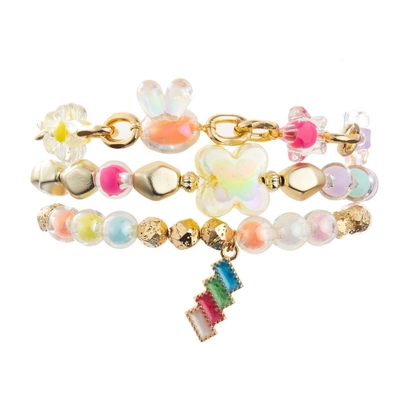 Unisex-Rek Geparelde de Droomkleur van het Armbandsprookje met Regenboogcharme