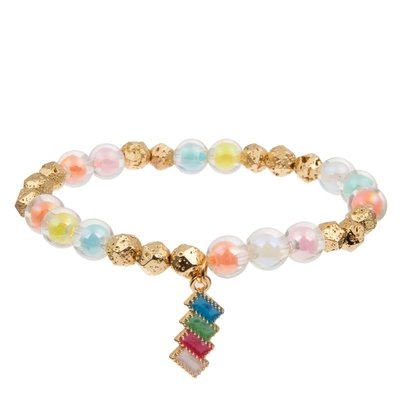 Unisex-Rek Geparelde de Droomkleur van het Armbandsprookje met Regenboogcharme