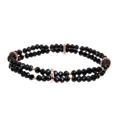 Het met de hand gemaakte Gestreepte Drukleer parelt Armband Zwarte Witte Kleur voor dame