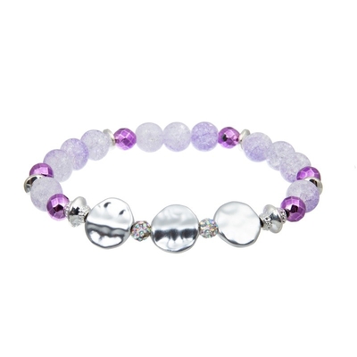 Van de het Leerarmband van vrouwen de Met de hand gemaakte Multilayer Purpere kleur met Magneetgreep