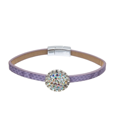 Van de het Leerarmband van vrouwen de Met de hand gemaakte Multilayer Purpere kleur met Magneetgreep