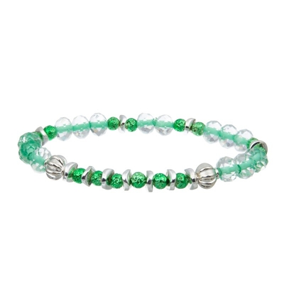 Met de hand gemaakte die Armband van het partij de Groene Leer met Minimalistische Zircon-Rotsbal wordt geplaatst