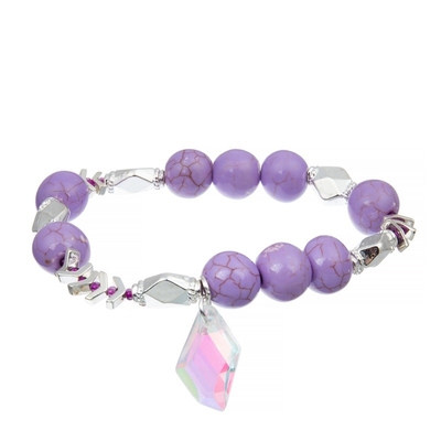 Van de het Leerarmband van vrouwen de Met de hand gemaakte Multilayer Purpere kleur met Magneetgreep
