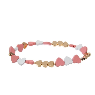 Het de Daggoud van roze Valentine bedekt Bararmband aanpast Naam voor Meisje