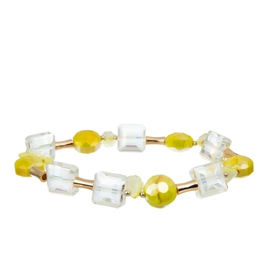 Het gele Pak van de Leeswijzerboho Geweven Elastische Stapelbare Armband voor Tienerjaren
