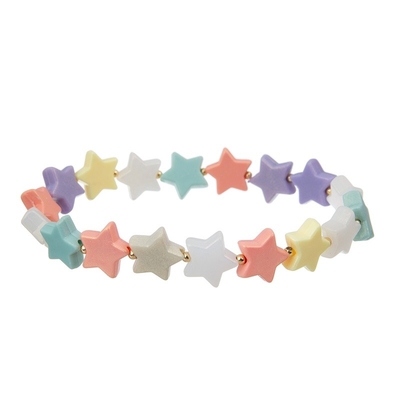 Van de Sterparels van het tienermeisje de Plastic Kleur van de de Armbandregenboog met Oneindige Metaalcharme
