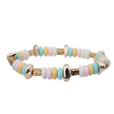 Van de Sterparels van het tienermeisje de Plastic Kleur van de de Armbandregenboog met Oneindige Metaalcharme