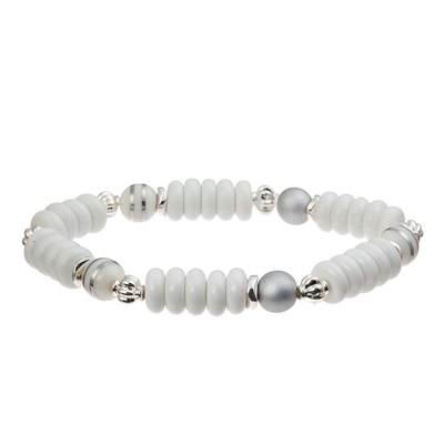 Met de hand gemaakte de Fonkelings Zilveren Kleur van de damezircon metal bar Armband met de Lente