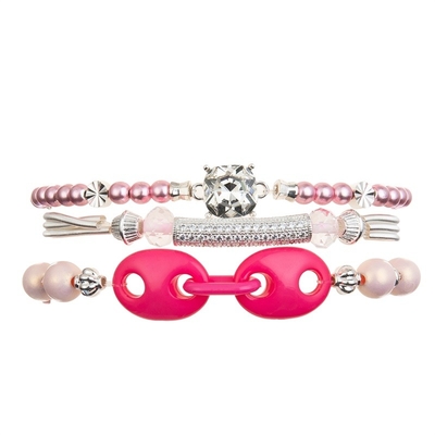 Vierkante Zircon Crystal Stretchy Beads Handmade Bracelet voor Vrouwengezelschapsspel