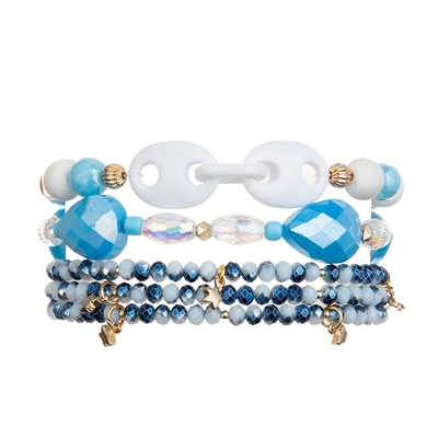 Crystal Glass Masterfully Crafted Beads-Armband voor Meisjesvriendschap Lucky Jewelry