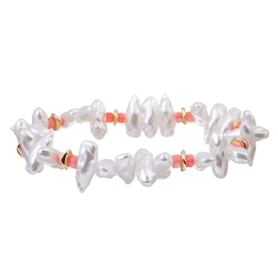Verenig van de de Parelrek van de Vorm de Witte Kleur van de de Armbandverklaring Gift van de de Parelarmband