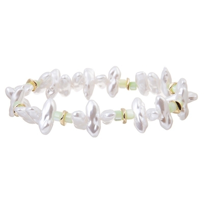 Verenig van de de Parelrek van de Vorm de Witte Kleur van de de Armbandverklaring Gift van de de Parelarmband