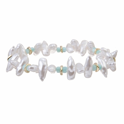 Verenig van de de Parelrek van de Vorm de Witte Kleur van de de Armbandverklaring Gift van de de Parelarmband