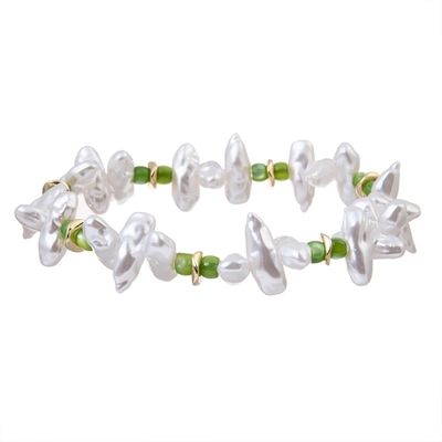 Verenig van de de Parelrek van de Vorm de Witte Kleur van de de Armbandverklaring Gift van de de Parelarmband