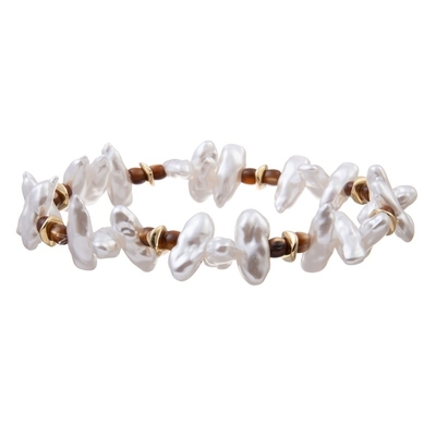 Verenig van de de Parelrek van de Vorm de Witte Kleur van de de Armbandverklaring Gift van de de Parelarmband