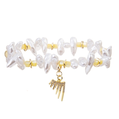 Verenig van de de Parelrek van de Vorm de Witte Kleur van de de Armbandverklaring Gift van de de Parelarmband