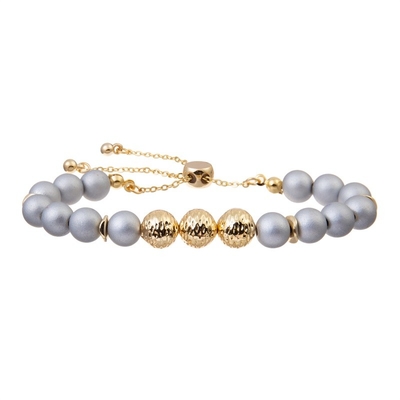 De Ronde Parels van de luipaarddruk met de Gouden Gift van het de Armband Regelbare Meisje van Metaalparels