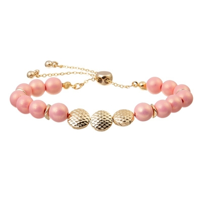 De Ronde Parels van de luipaarddruk met de Gouden Gift van het de Armband Regelbare Meisje van Metaalparels