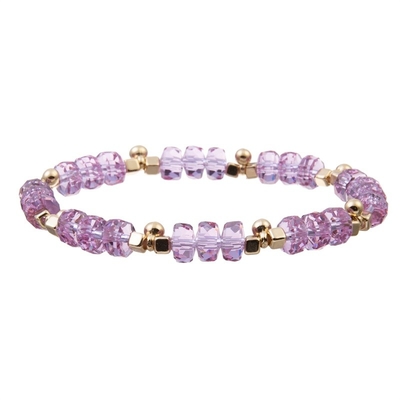 Gouden Bean Charms With Multi Color parelt Elastische Armband voor Brithday-Gift