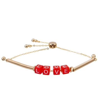 Van de de Liefdebrief van de Boho de Gouden Ketting Rode Armbanden van de de Parels Regelbare Verbinding voor Unisex-