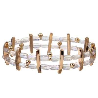Met de hand gemaakte Stapelbare Armband Mini Glass Seed Bead Stretchy Crystal Dainty