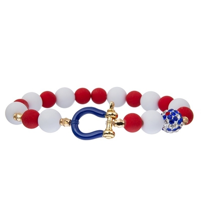 De unisex-Email Kleurrijke Charme Elastisch het Stapelen Gift van Armbandenglas Geparelde Kerstmis