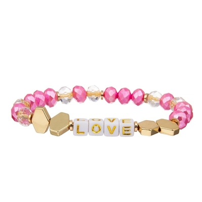Pas van de de Parels Minimalistische Elastische Armband van de Liefdebrief Stapelbare Met de hand gemaakte Sierlijk aan