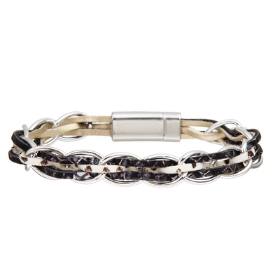 Van het het Witpuntleer van de Bohostijl Stapelbare de Armband Vastgestelde Met de hand gemaakt voor Verjaardagsgift