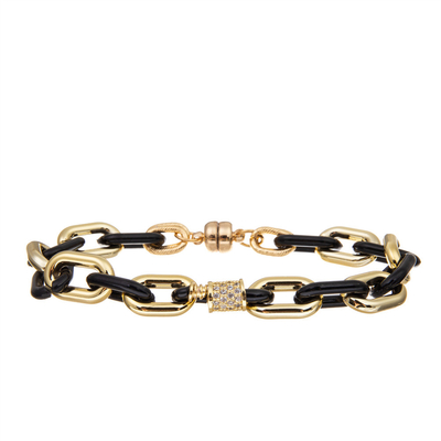 Champagne Gold Plated Copper Jewelry-Armband van de Kettings de Magnetische Verbinding voor Vrouwen